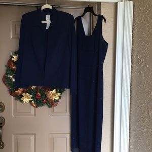 Navy blue dress and jacket